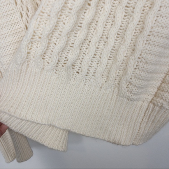Athleta Wool Cashmere Ivory Bedford Cable Knit Sweater - Picture 15 of 15